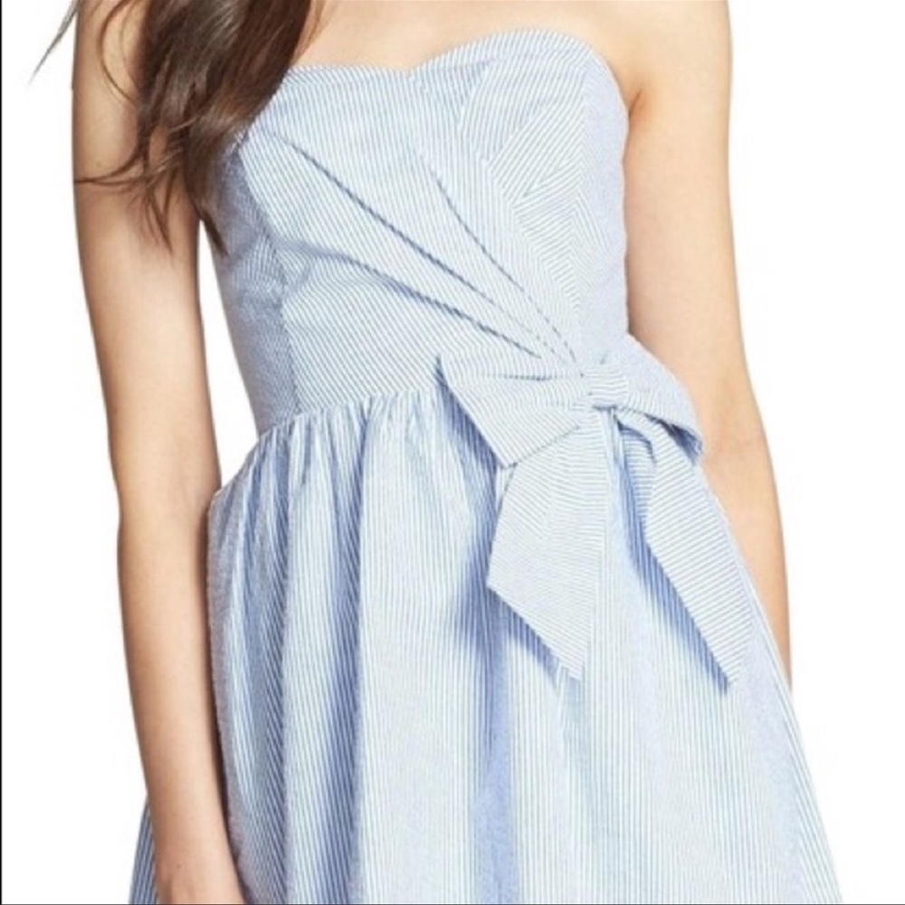 Lilly Pulitzer Stripe Strapless Bow Dress XS